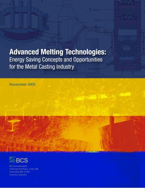 ITP Metal Casting: Advanced Melting Technologies: Energy Saving ...