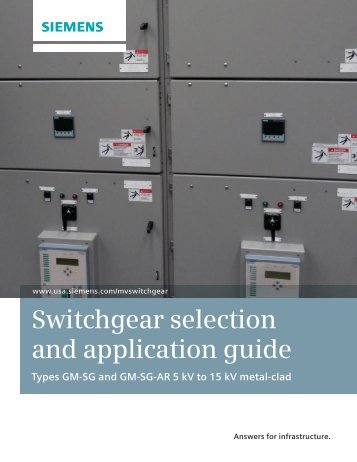 Switchgear selection and application guide Types ... - Siemens Energy