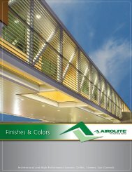 Finishes & Colors - The Airolite Company