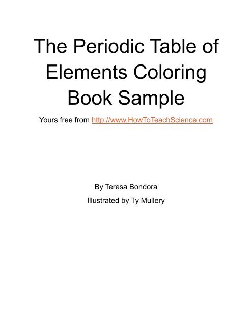 The Periodic Table of Elements Coloring Book Sample