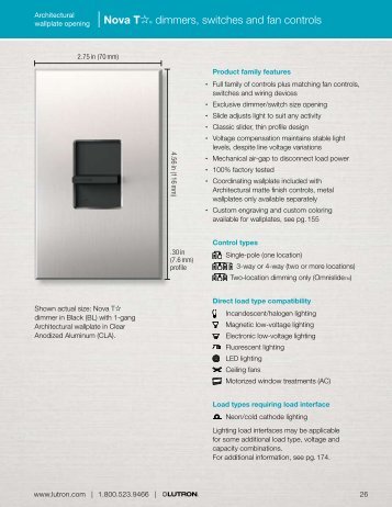 Nova T Specification Guide - Lutron