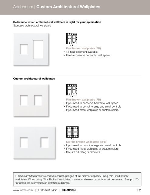 Nova T Specification Guide - Lutron