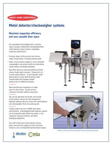 Metal detector/checkweigher systems - Heat and Control