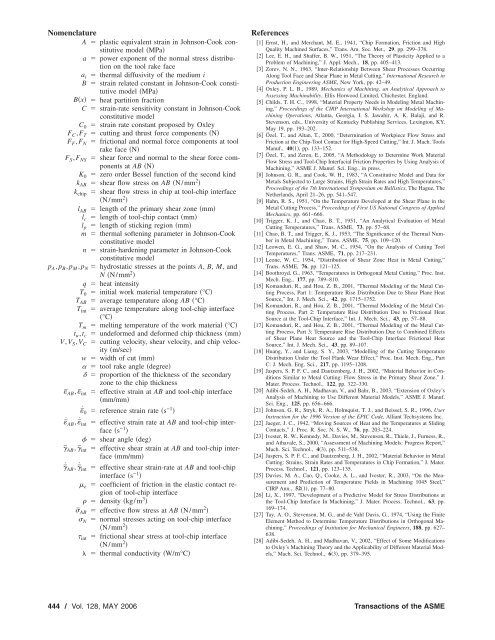 Predictive Analytical and Thermal Modeling of Orthogonal Cutting ...