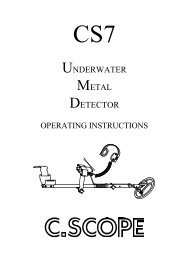 UNDERWATER METAL DETECTOR - C.Scope