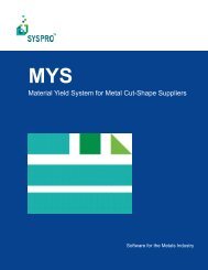 Material Yield System for Metal Cut-Shape Suppliers - Operations ...