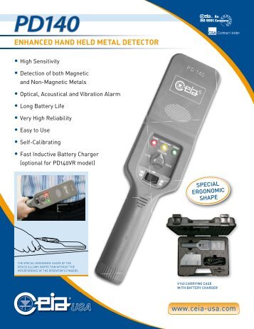 www.ceia-usa.com ENHANCED HAND HELD METAL DETECTOR