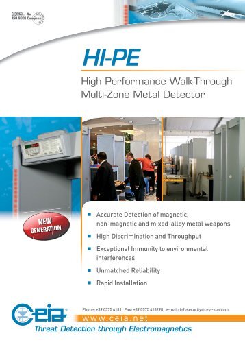 High Performance Walk-Through Multi-Zone Metal Detector