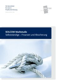 SOLCOM Marktstudie: Selbstständige - Finanzen und Absicherung