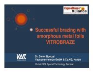 Successful brazing with amorphous metal foils VITROBRAZE