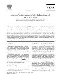 Analysis of surface roughness of cold-rolled aluminium foil