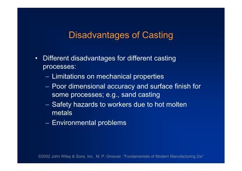 FUNDAMENTALS OF METAL CASTING