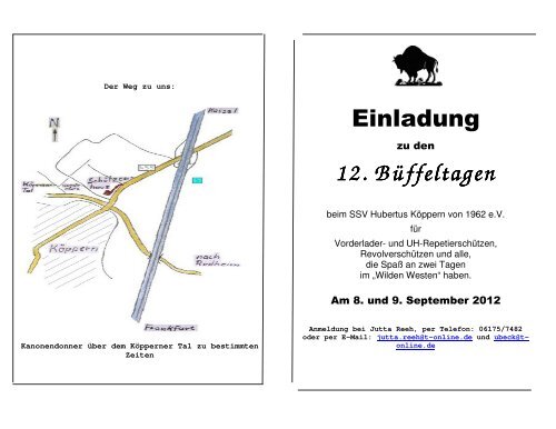 Büffeltage 2012 Flyer - SSV Hubertus Köppern von 1962 eV