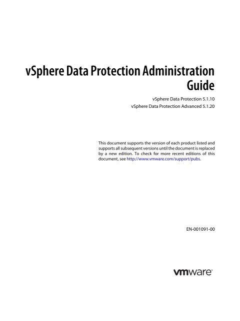 vmware vsphere data protection – vsphere data protection advanced – WCNOO