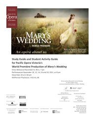 Mary's Wedding Study and Activity Guide - Pacific Opera Victoria