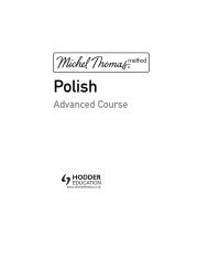 MTM Advanced Polish:Polish - The Michel Thomas Method