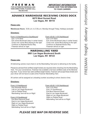 Shipping & Material Handling Information, Labels and Order - NACS