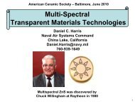 Multi-Spectral Transparent Materials Technologies - The American ...