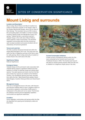 Mount Liebig and surrounds - Department of Natural Resources ...