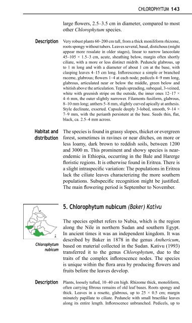 Aloes and Lilies of Ethiopia and Eritrea