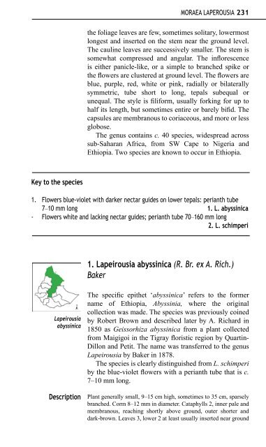 Aloes and Lilies of Ethiopia and Eritrea