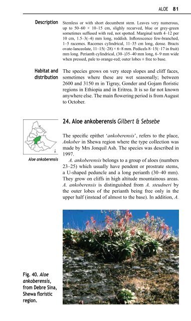 Aloes and Lilies of Ethiopia and Eritrea