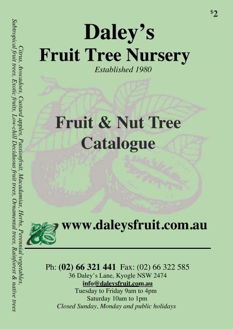 Viveiro de árvores frutíferas norte nsw