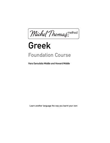 FOUNDATION GREEK.pdf - Michel Thomas