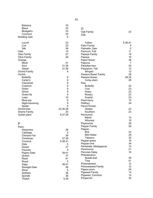 PLANTS OF EVERGLADES NATIONAL PARK - National Park Service