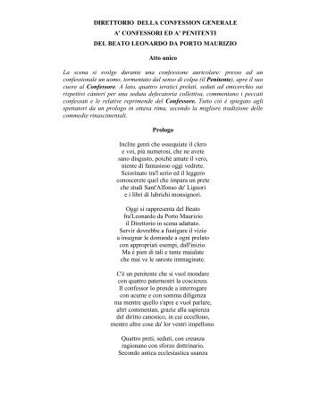 DIRETTORIO DELLA CONFESSION GENERALE A ... - Autistici
