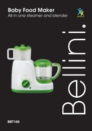 BBT100 - Baby Food Maker - Bellini Cooking Appliances