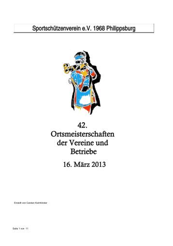 42. Ortsmeisterschaften der Vereine und Betriebe - des ...