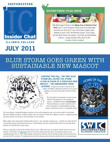 BLUE STORM GOES GREEN WITH SUSTAINABLE NEW MASCOT