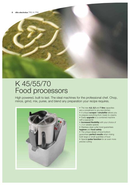 Vegetable slicers Food processors Combined machines