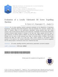 Evaluation of a Locally Fabricated Oil Screw Expelling Machine