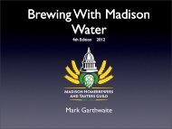 Brewing With Madison Water