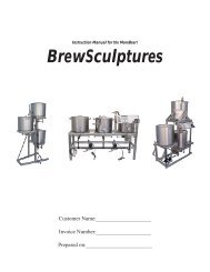 Instruction Manual For The MoreBeer! BrewSculptures