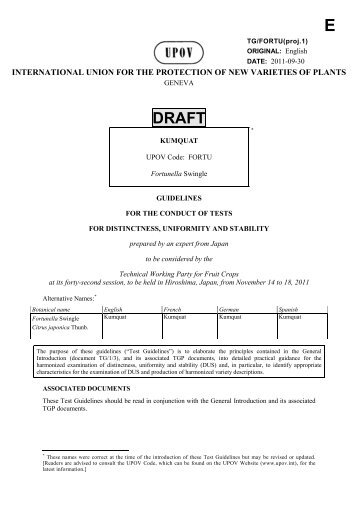 Kumquat - International Union for the Protection of New Varieties of ...