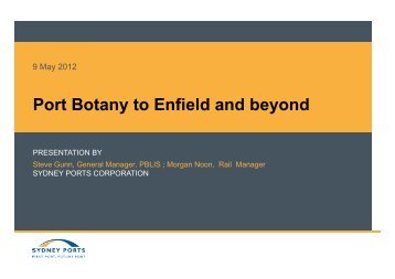 Port Botany to Enfield and beyond - Sydney Ports