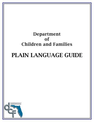 plain language guide - Florida Department of Children & Families