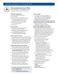 MV2428 Personalized License Plate Information and Application