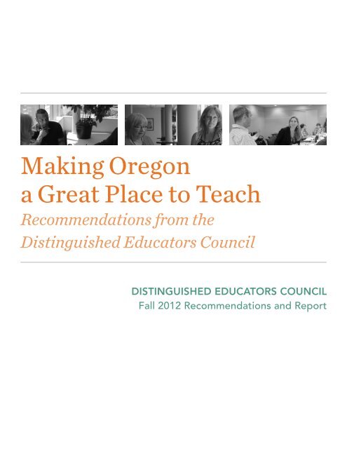 Making Oregon a Great Place to Teach - The Chalkboard Project