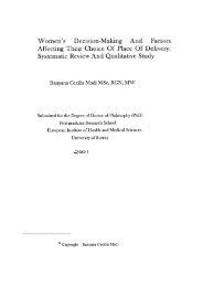 Women's Decision-Making And Factors Affecting Their Choice Of ...