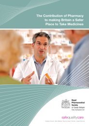 The Contribution of Pharmacy to making Britain a Safer Place to ...