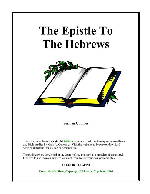 The Epistle To The Hebrews - Executable Outlines