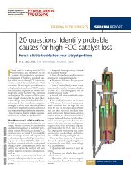 20 questions: Identify probable causes for high FCC catalyst ... - KBR