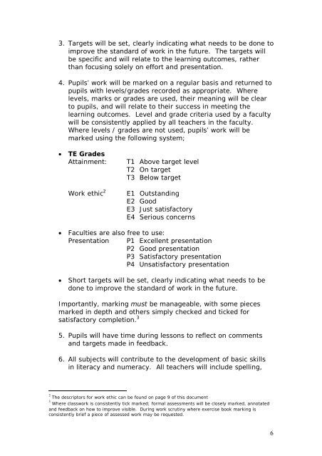 Target Setting, Assessment, Tracking Pupil Progress & Reporting