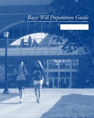 Basic Will Preparation Guide - Meredith College