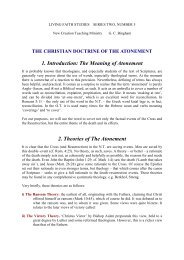 The Christian Doctrine of the Atonement - New Creation Teaching ...