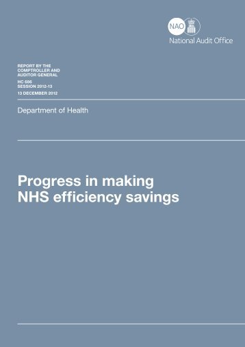 National Audit Office Report (HC 686 2012-2013): Progress in ...